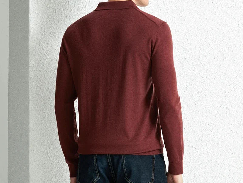 Slim fit wool autumn sweater | High quality materials - Warm and cozy - autumn - Ideal for formal and informal occasions