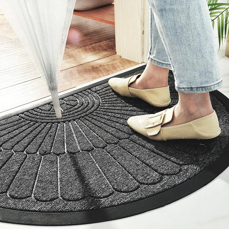CleanStep | Rubber Halve Cirkel Deurmat voor Effectieve Vuilopvang en Duurzaamheid