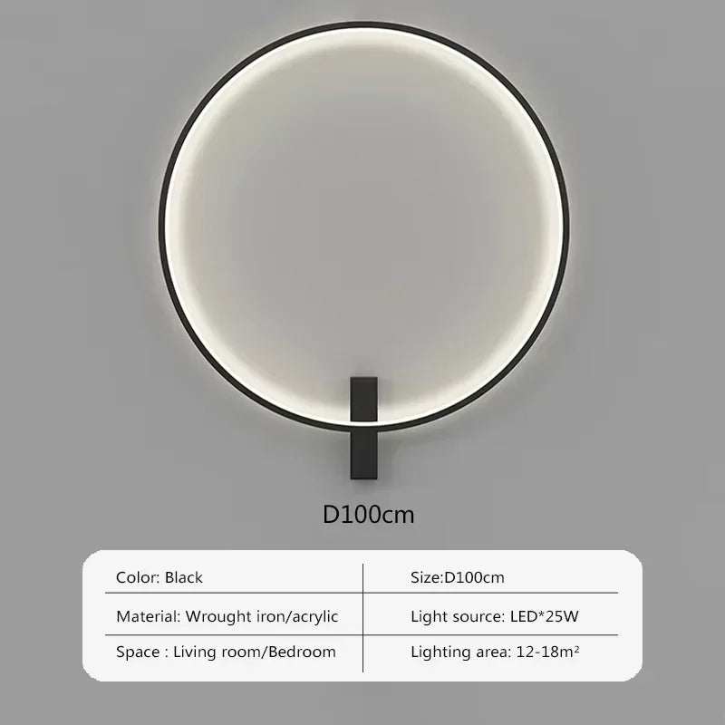 Moderne Ronde Wandlamp | Verlichting | Sfeervolle Cirkelvormige Lichtbron