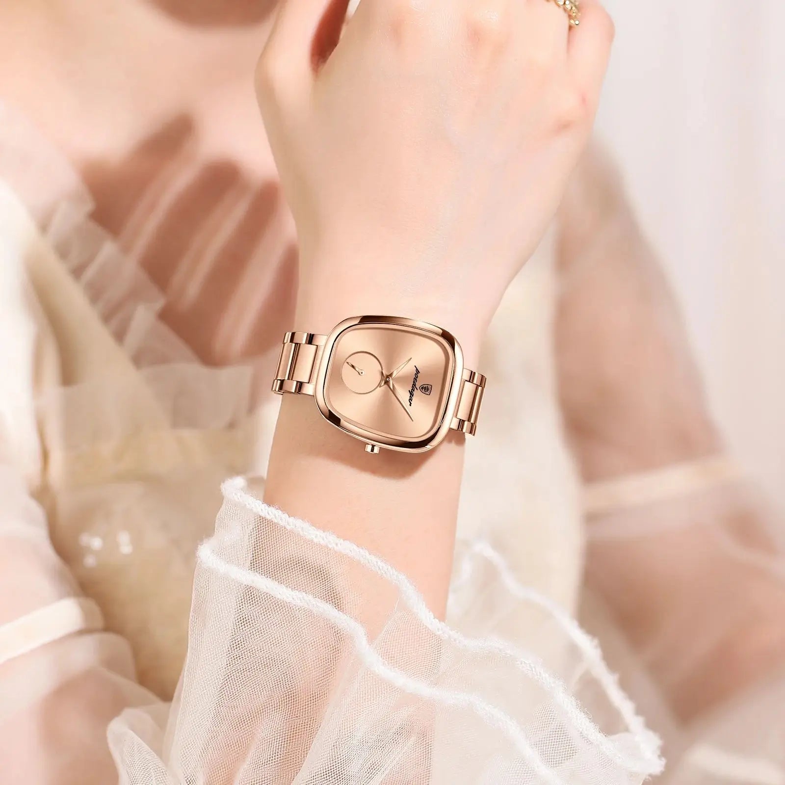 Luxe Dameshorloge - Waterdicht Quartz Polshorloge met Roestvrijstalen Band, Elegant en Stijlvol voor Elke Gelegenheid