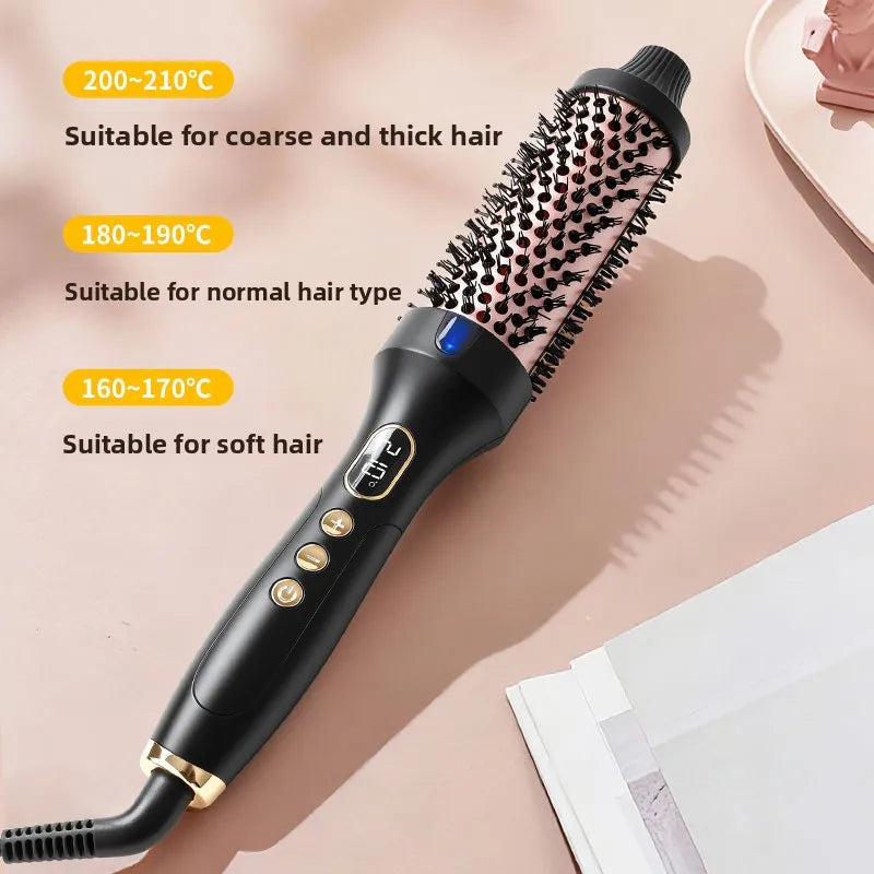 StyleWave | 2-in-1 krultang en stijltang | 2-in-1 Krultang en Stijltang Infrarood – Elektrische Haarstyler Haarborstel, Snel Stylen zonder Beschadiging
