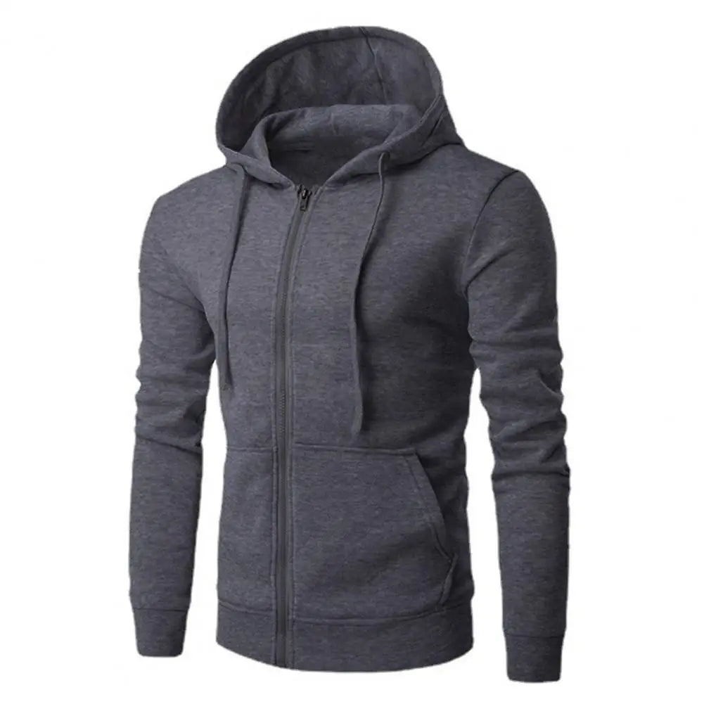 FlexGear Herfst Heren Hoodie Sweatshirt Slim Fit Lange Mouw | Hoodie | Casual Sweatshirt met Rits Sluiting, Mode Jasje voor Mannen