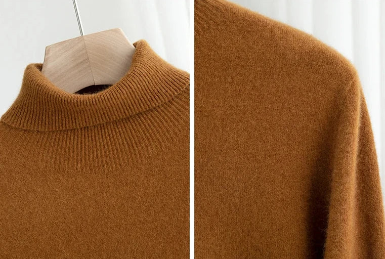 Business Wool Turtleneck | High Quality Materials - Warm and Cozy - Fall - Ideal for Formal and Informal Occasions