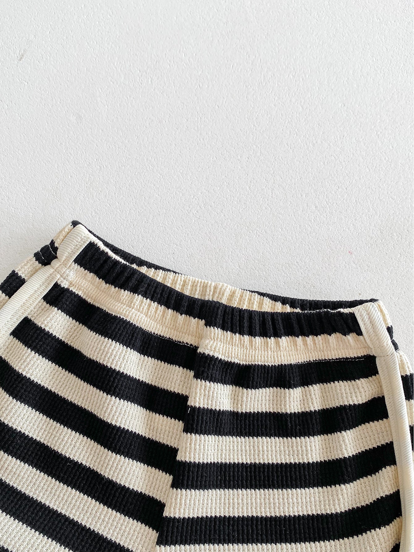 Gestreepte Zomerset Hemd en Short met Beer - Baby Peuter, Bruin/Zwart/Rood/Grijs, Maat 0-3 Jaar