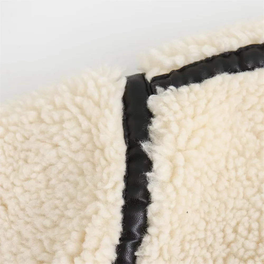 Visconte | Dames Winterjas | Teddy Bikerlook, warme voering, modieuze herfst/winter jas
