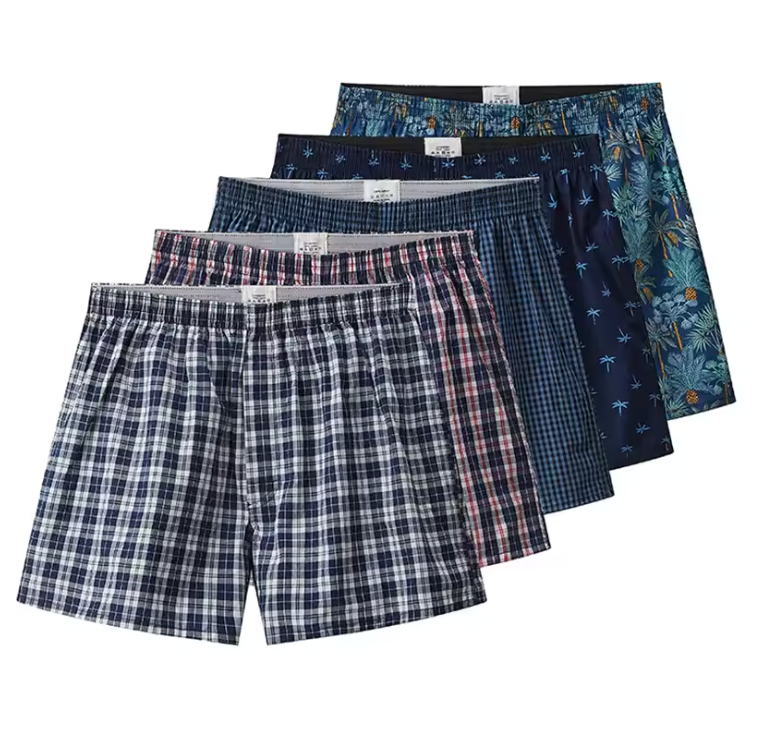 5-pack Heren Boxers | Mouwloze Comfortable Stijl | Ademend Katoen | Mix van Ruiten Streep Tropisch Motief | Stretch Tailleband | Multifunctioneel Onder Jeans Chino | Kwaliteit en Ontwerp | Maat XS tot 4XL