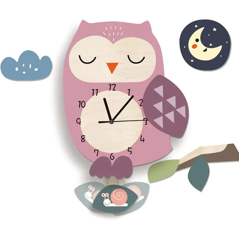Speelse Wandklok voor Kinderen met Dierenontwerpen – Decoratieve Pendule Klok Ø 30 cm, Educatief en Vrolijk