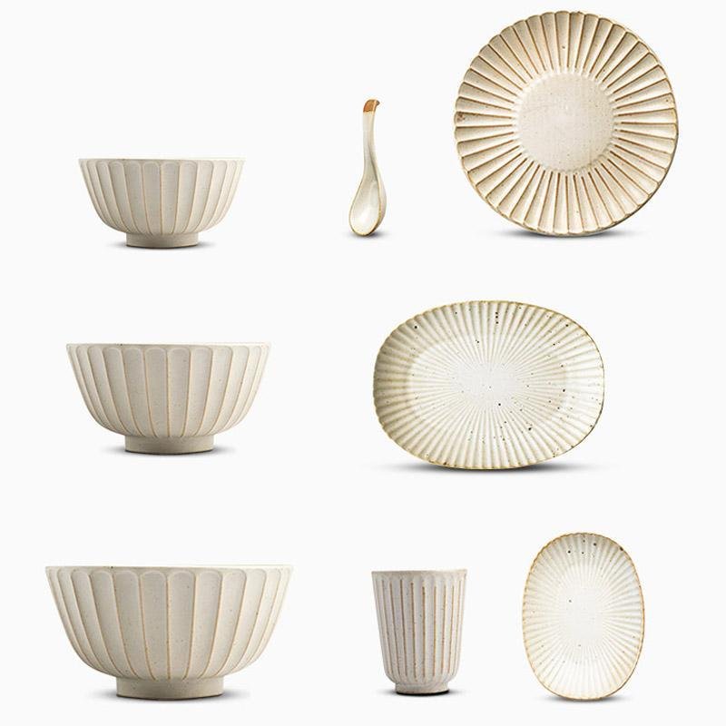 21-Piece Stoneware Dinner Set - Compleet Servies voor Elke Gelegenheid
