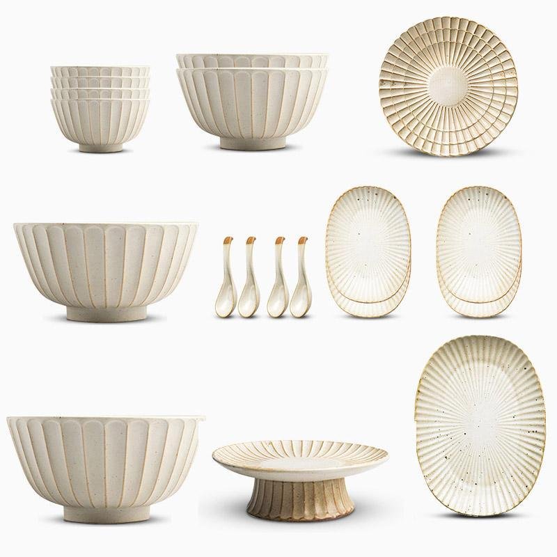 21-Piece Stoneware Dinner Set - Compleet Servies voor Elke Gelegenheid
