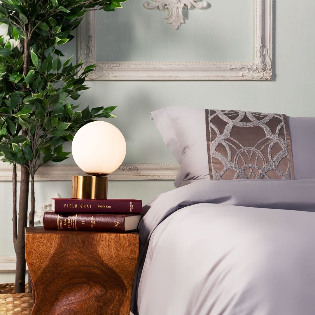 Chain of Luxury Grey Duvet Cover Set - Egyptian Cotton | Modern Grey Design - Soft, breathable and perfect for any bedroom