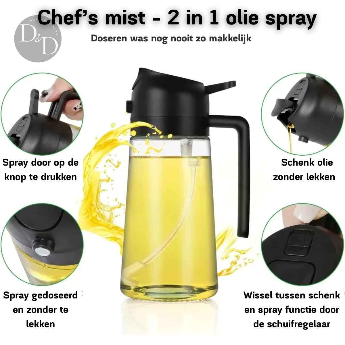 Chef's mist- 2 in 1 olie spray