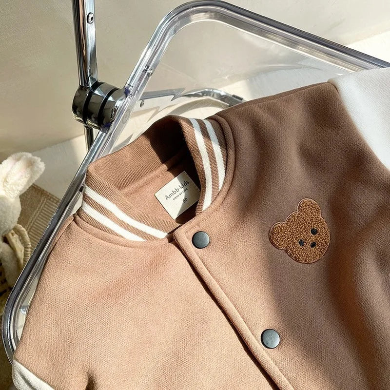 Mini Style | Peuter Fluweelrib Baseball Winterjas
