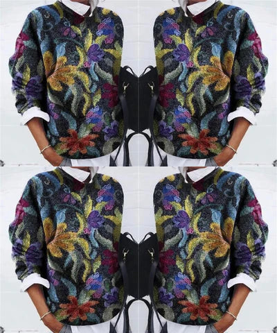 Trendy Floral Sweater