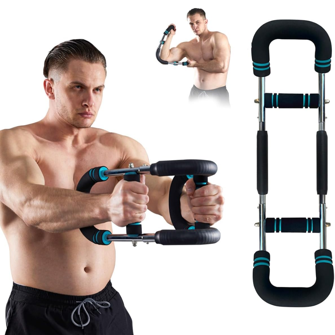 TwisterFlex Adjustable Power Twister – Strengthen Forearms, Triceps & Chest – Durable, Portable Strength Training Bar – Adjustable Resistance