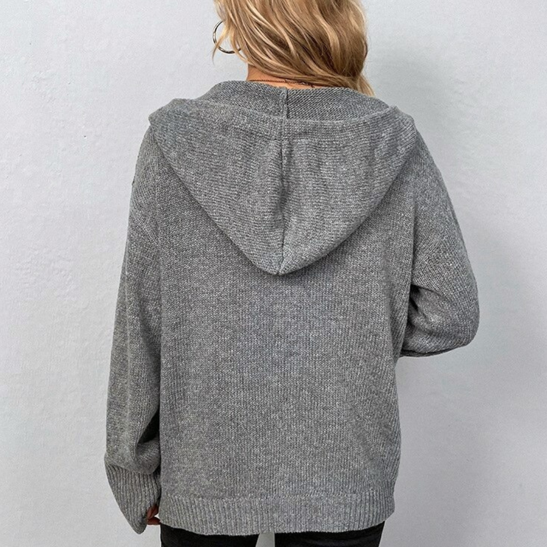 Gebreid Vest met Capuchon Dames - Regular Fit - Belle Couture - FP 06 - Essential Elegance