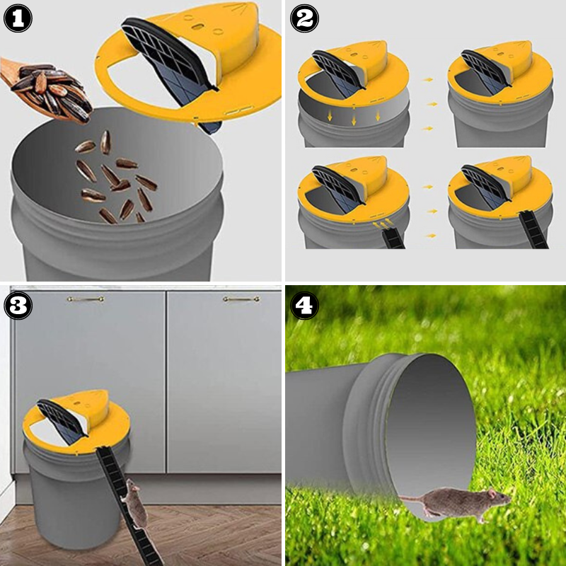 Humane Mouse Trap – Bucket Lid with Safe Release & Universal Fit