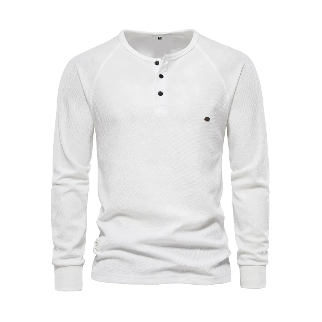 Heren Shirt met lange mouwen en ronde hals
