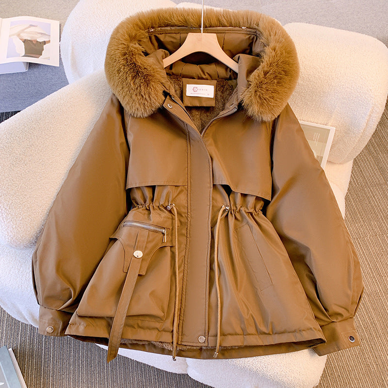 Women's winter coat - Elegant - Fur collar - beautiful winter coat