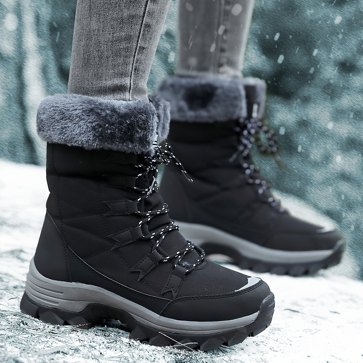 Winterlaarzen Dames met Zachte Voering en Antislip Zool – Comfortabele en Trendy Winterlaarzen voor Koude Dagen