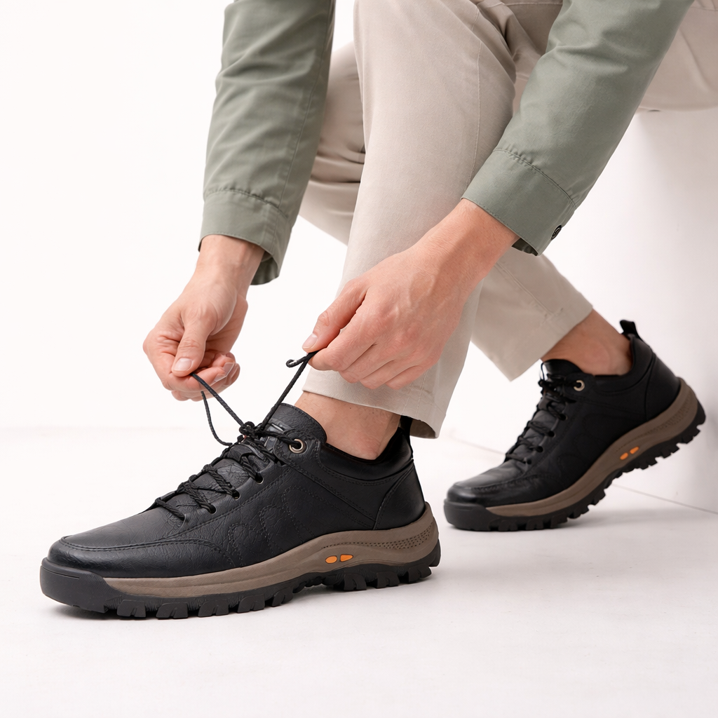Orthopedische leren schoenen voor heren