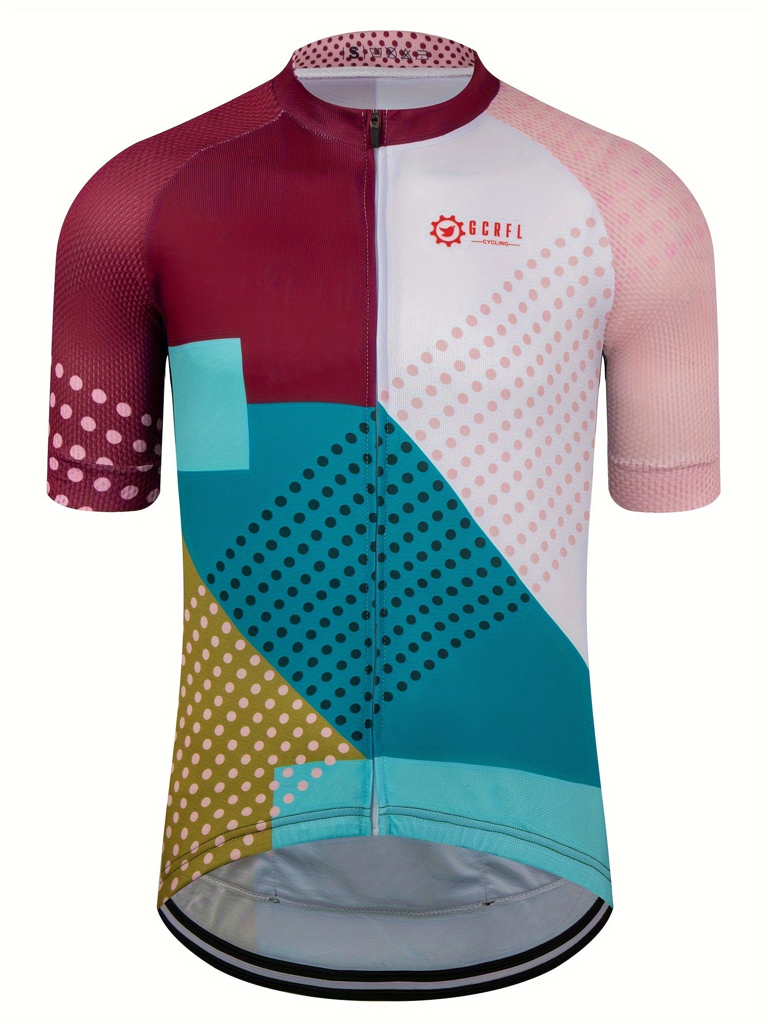 Contrastrijk patroon wielershirt | Wielerkleding | Prestatiegericht Fietsjersey