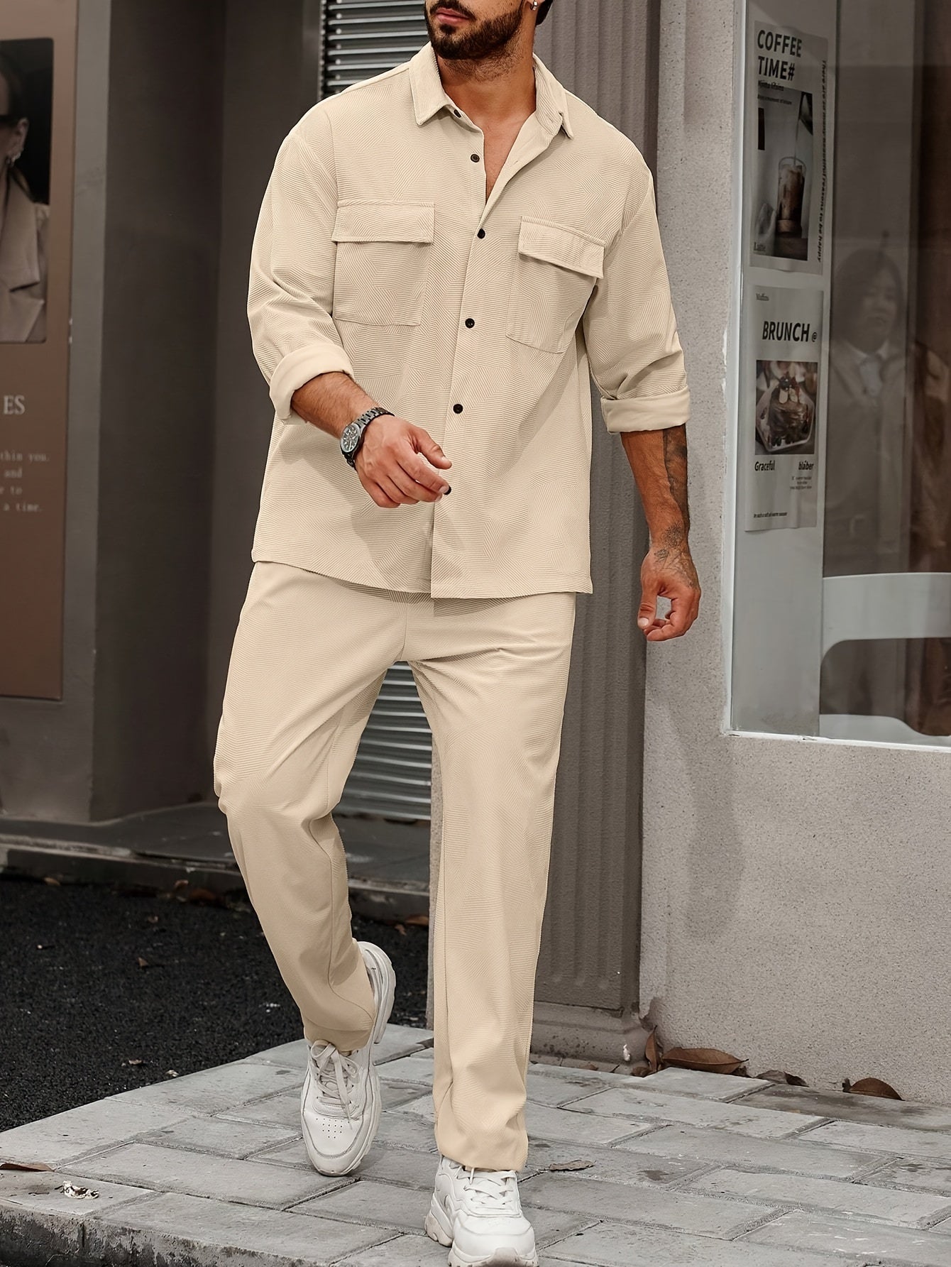 Heren Set met Overhemd en Broek | Urban Minimal Look | Casual Chic