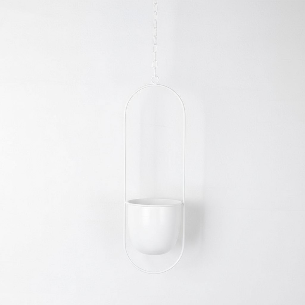 Plant&Tuin | Moderne Minimalistische Plantenhanger van IJzer met Aanpasbare Hangketting – Perfect voor Muurdecoratie