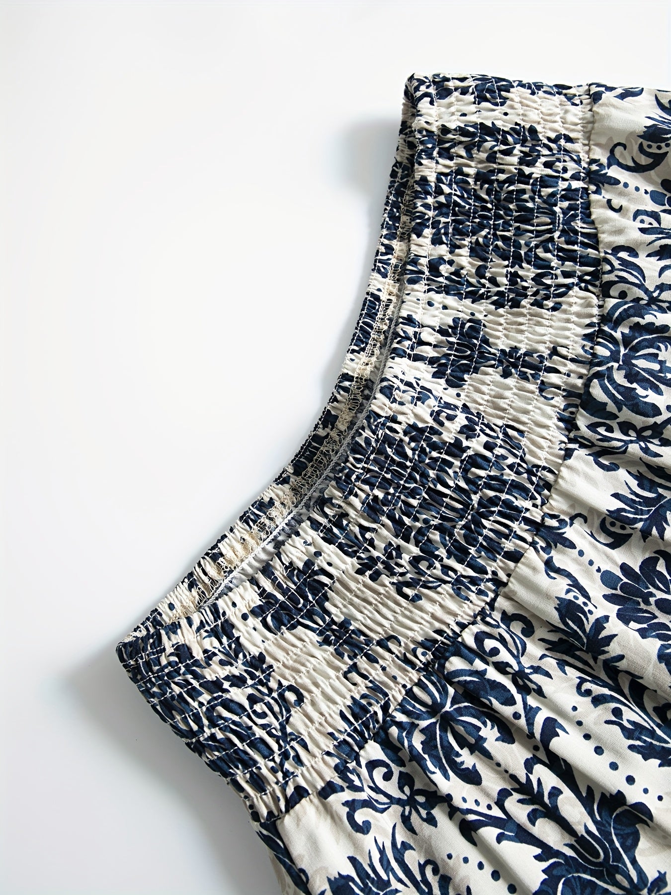 Blauw en Wit Gebloemde Jurk | Zomer Outfit Dames | Elegante Gelegenheidsjurk