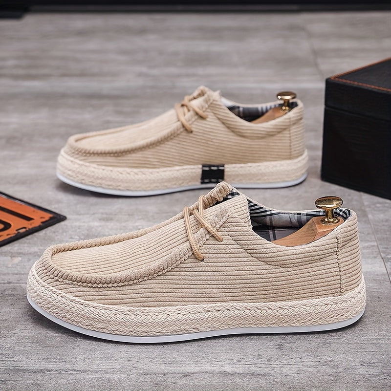 Heren Casual Sneakers | Touwzool & Ribstructuur | Lichtgewicht Zomercomfort