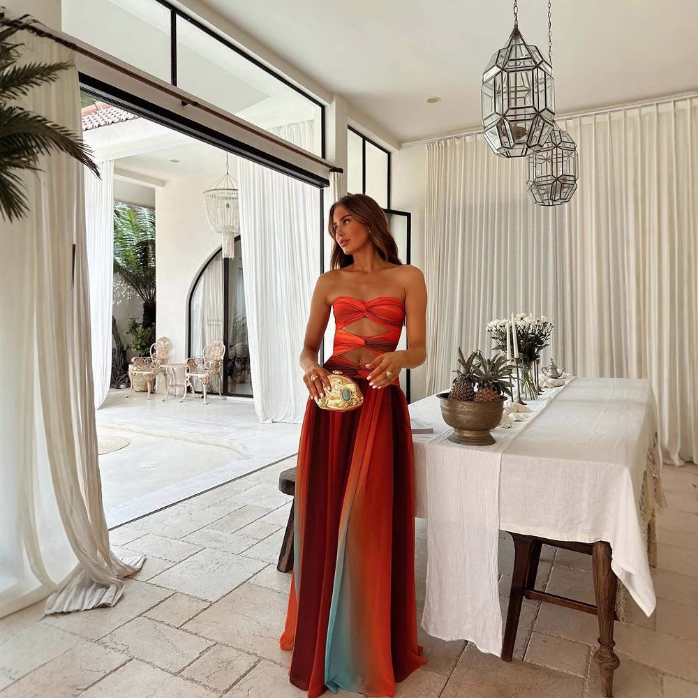 ALINA | Sweetheart Maxi Dress – Vurig, Unieke & Verleidelijk