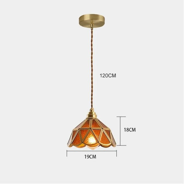 Klassieke Glas In Lood Hanglamp | Vintage Glas In Lood Hanglamp Messing Metaal LED E27 110-240V Levendige Kleuraccenten Tijdloze Vintage Stijl Elegante Afwerking Verlichting 5-10m²