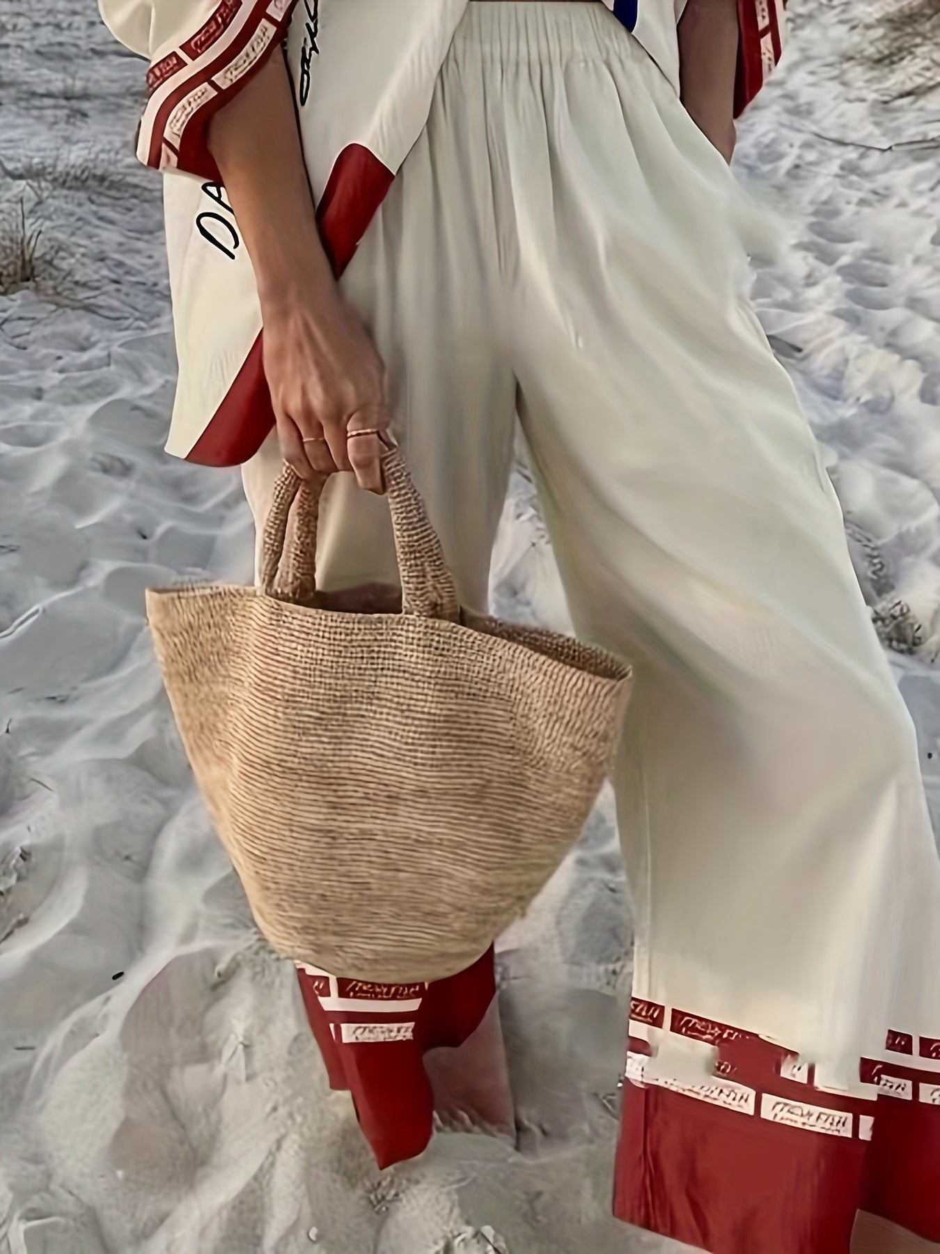 Strand Kimono met Grafische Print | Zomerset dames | Casual Strandoutfit