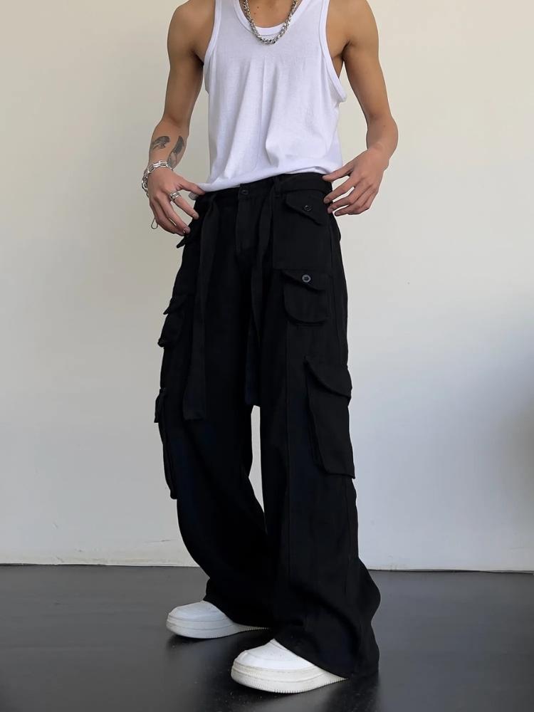 Visconte | Big Pocket Loose Cargo Pants