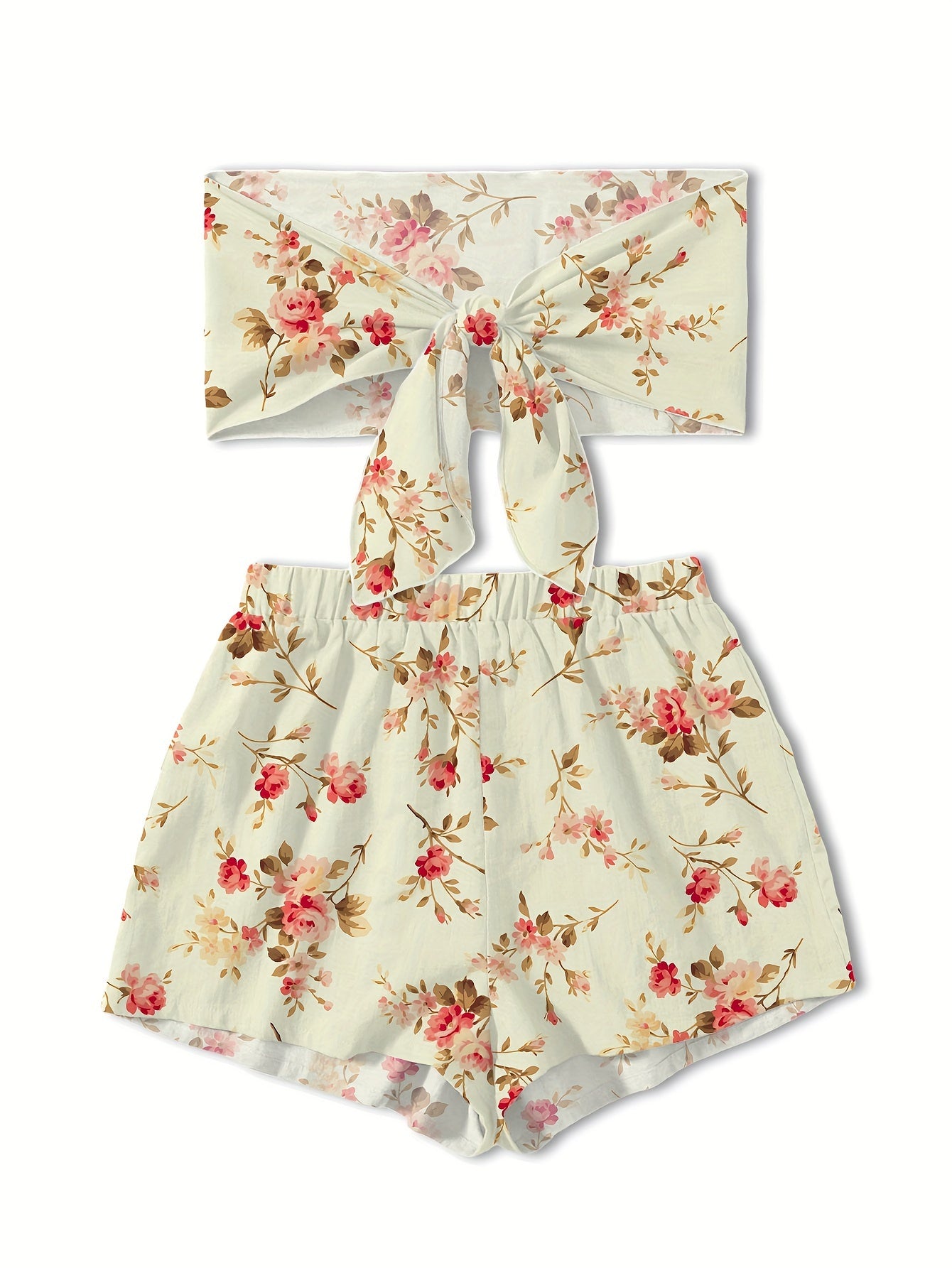 Florale Korte Set | Zomerset dames | Speelse Zomerse Outfit