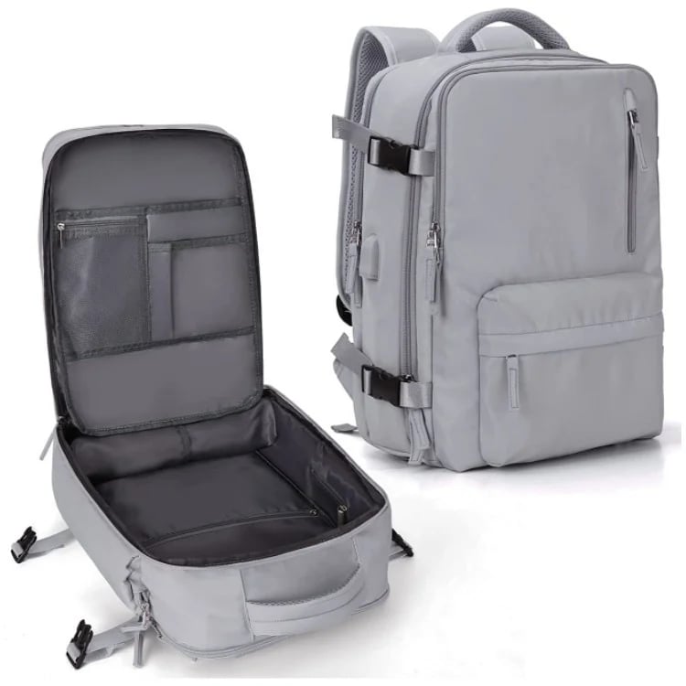 TRAVELMATE - Grote Waterdichte Reistas Rugzak met USB – Anti-Diefstal & Schoenenvak – 35L