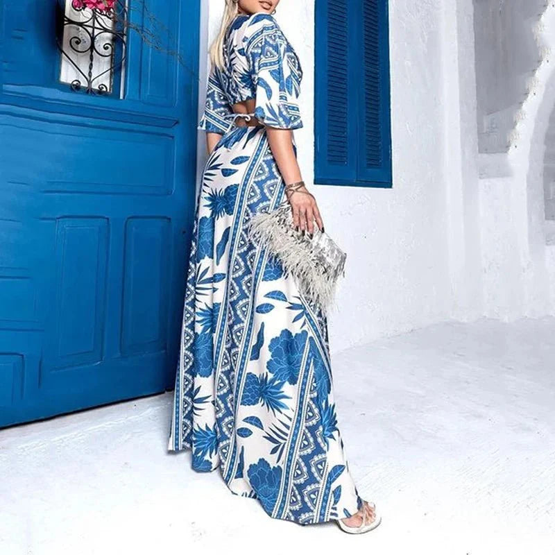 Cadora | Maxi Zomer Jurk Unieke Print