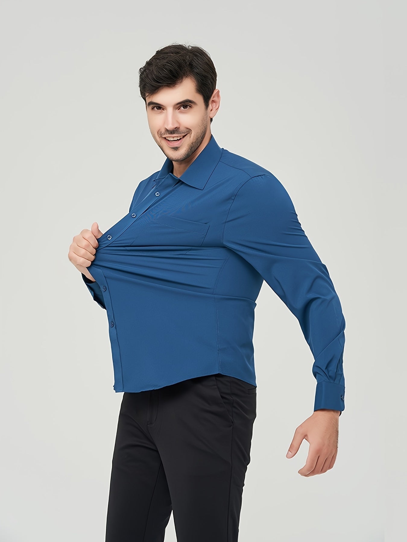 Blouse Heren | Comfortabele Egyptische Katoenen Blouse - Regular Fit - Puento Fortade - TP 10 - Essential