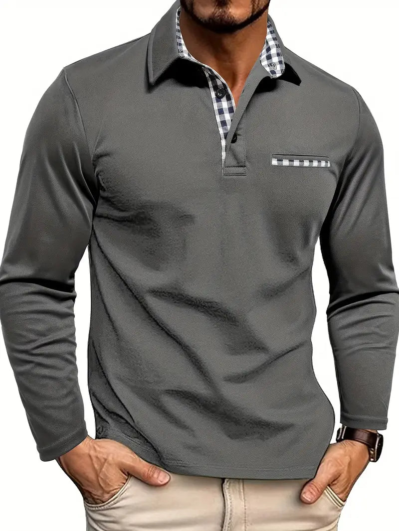 Charel | Heren Poloshirt met Lange Mouwen - Stijlvol en Comfortabel