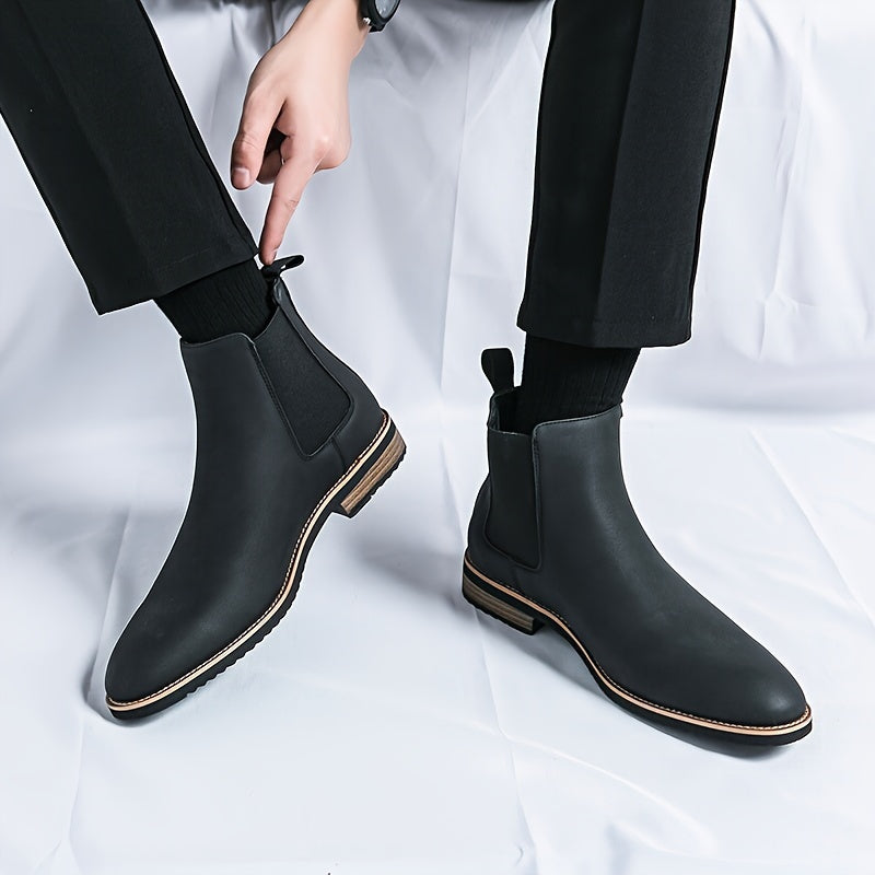 Hoge Lederen Enkelaarzen 481 | Trendy Hoge Laarzen - Antislip Zool voor Winter & Herfst - Essential