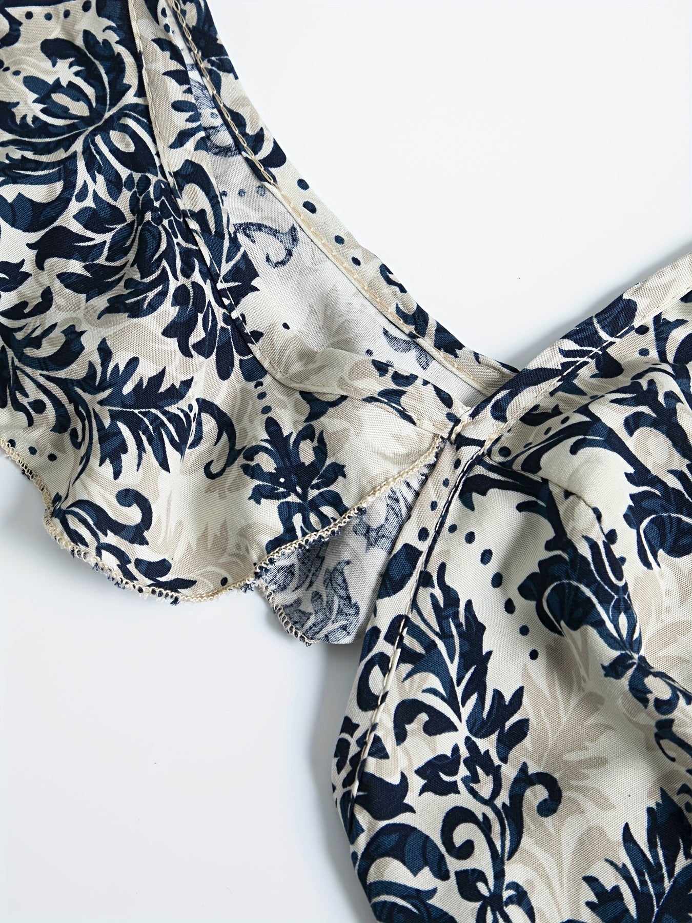 Blauw en Wit Gebloemde Jurk | Zomer Outfit Dames | Elegante Gelegenheidsjurk