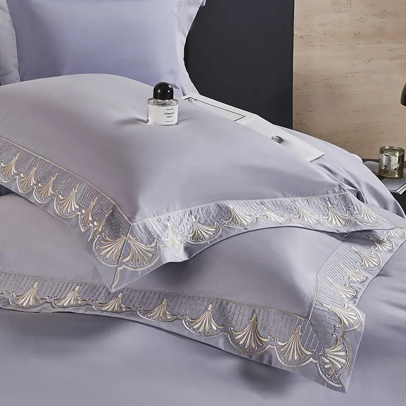 Luxxe Grey Duvet Cover Set (Egyptian Cotton) | Stylish Egyptian Cotton - Neutral Grey Tone - Soft and Breathable for Ultimate Comfort
