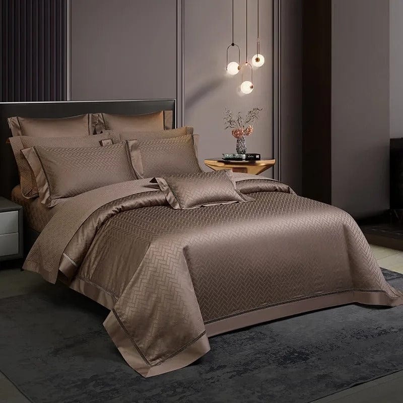 Elegance Brown Duvet Cover Set (Egyptian Cotton) | Comfortable Egyptian Cotton - Rich brown shade - Perfect for stylish and warm sleeping
