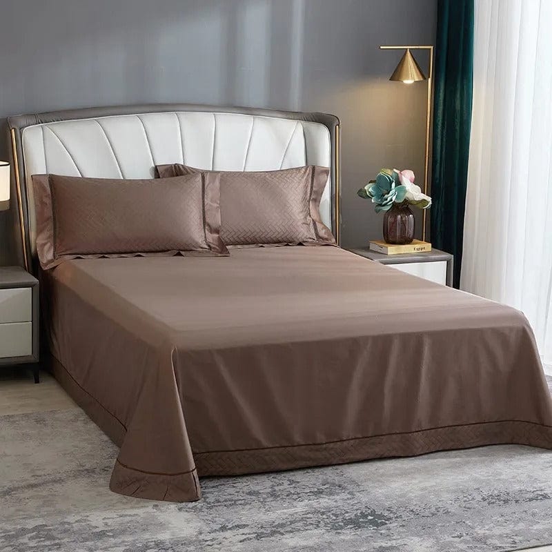Elegance Brown Duvet Cover Set (Egyptian Cotton) | Comfortable Egyptian Cotton - Rich brown shade - Perfect for stylish and warm sleeping
