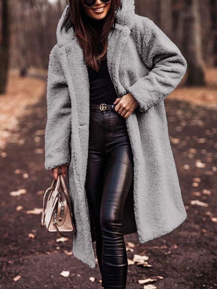 Teddy Coat - Teddy Coat Women - Oversized Fit - Fashionable Choice for Fall