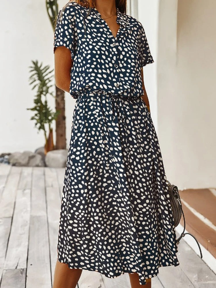 Elyssa | Luchtige Midi Zomerjurk - Elegant en Comfortabel