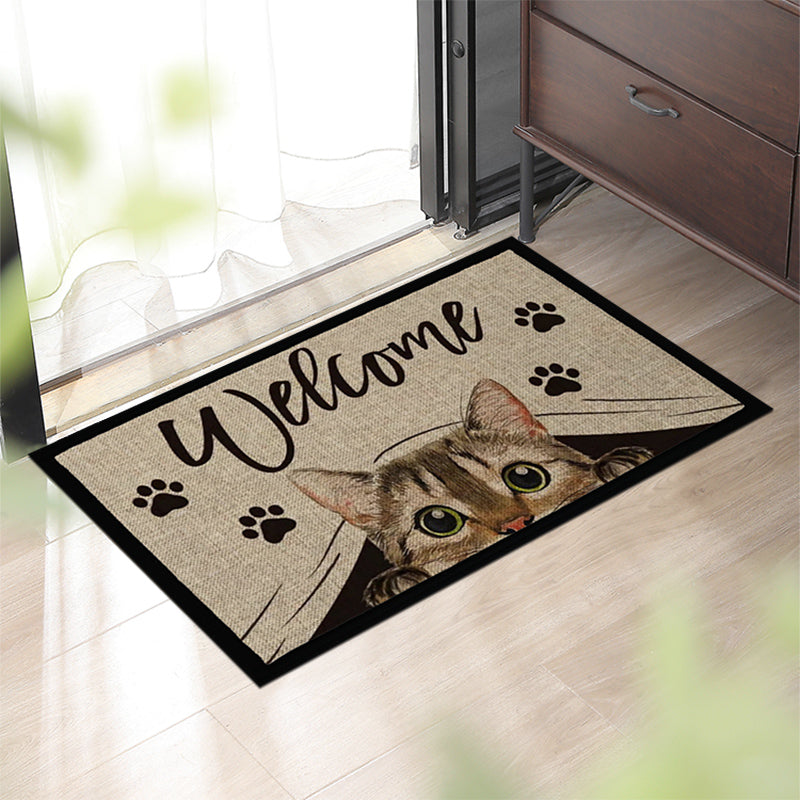 DreamWave | Luxe Absorberende Badmat met Uniek Kattenpatroon voor de Woonkamer en Badkamer