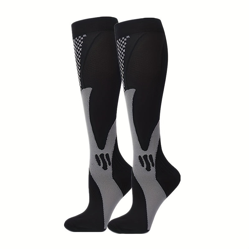 Visconte | Compressiekousen | Ademend stretch materiaal, sport compressie sokken, ondersteuning voor kuiten en dagelijks gebruik