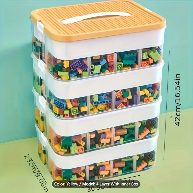 Stackable Storage Box with Lid™ - Opbergbox met Deksel – 1/2/3/4/5-laags Stapelbare Organizer voor Speelgoed en Kleine Spullen