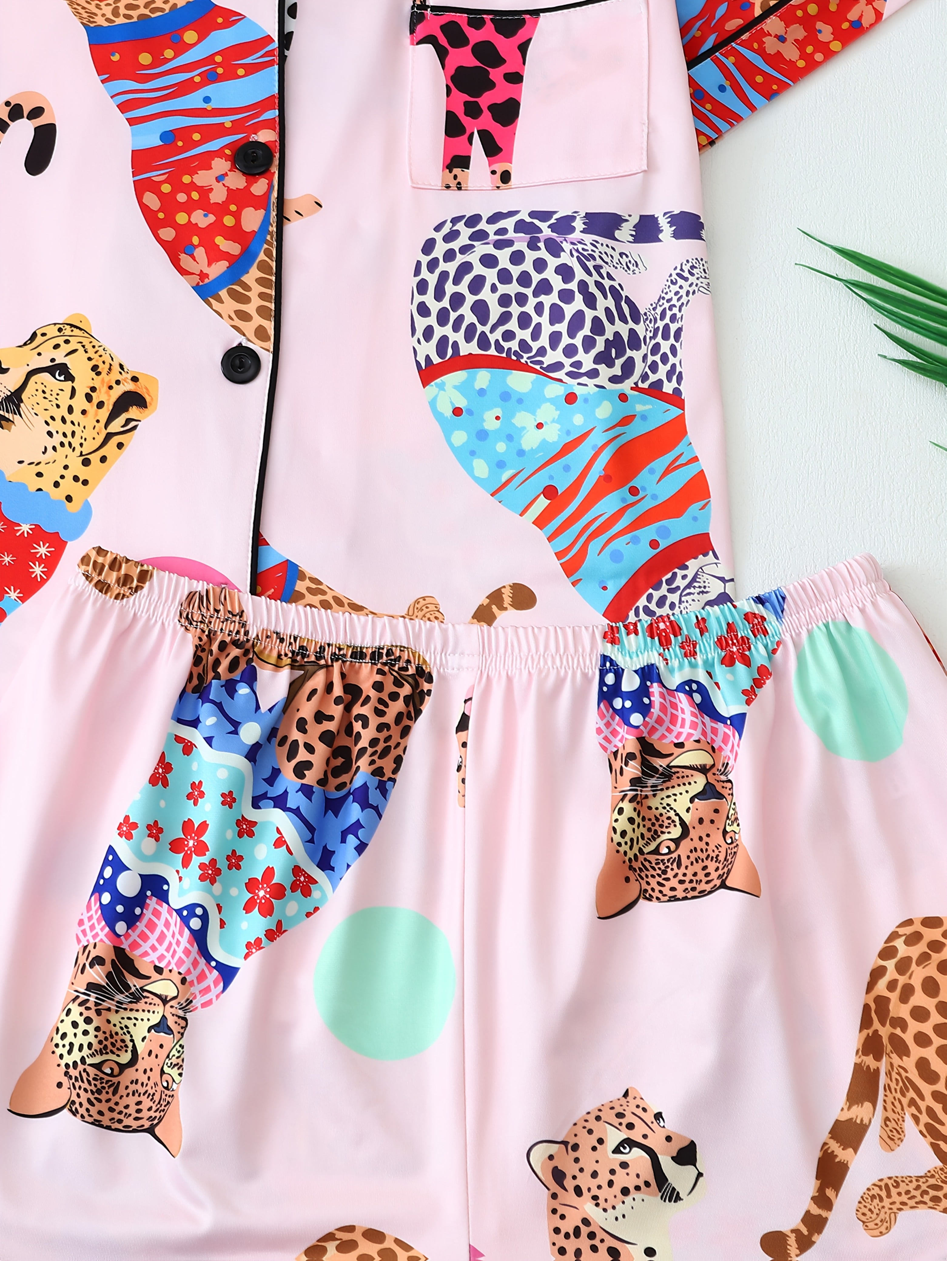 Kleurrijke Pyjama Set | Zomerset dames | Comfortabele Thuisoutfit