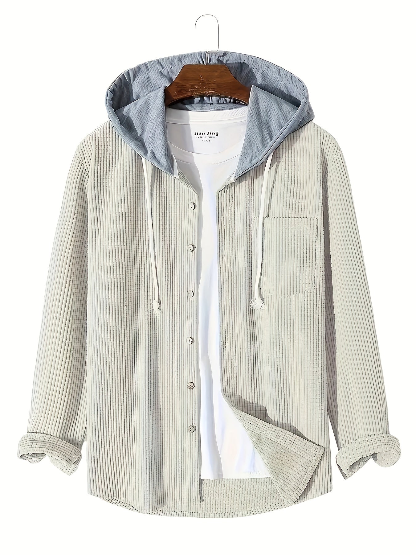 Waffle Pattern Hoodie Vest Dames | Regular fit | Lange mouwen - Casual en warm - Knoopsluiting voor gemak